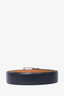 Yves Saint Laurent Vintage Navy Leather Belt Size 85