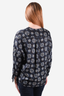 Zadig & Voltaire Blue Pattern Silk Button Down Top Size S