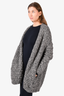 Zadig & Voltaire Grey Alpaca/Wool Hooded Cardigan Size S