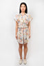 Zimmerman White/Floral Linen Belted Dress Size 2