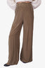 Zimmermann Green Silk Belted Wide Leg Pants Size 1