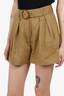 Zimmermann Tan Super Eight Linen High-Waisted Shorts Size 1