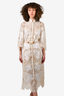 Zimmermann White Linen Crochet Lace Midi Dress Size 1