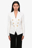 Balmain White Classic Blazer Size 38 w/ Tags
