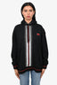 Burberry Black Cotton Red Graphic Hoodie Size L