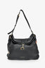 Burberry Black Grained Leather 'Cornwall' Shoulder Bag w/ Beige Check Sides