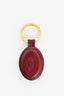 Cartier Burgundy Leather Oval Key Chain