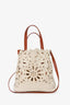 Chloe Taupe Linen 'Kamila' Tote With Strap