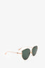 Christian Dior Rose Gold Toned Metal Sunglasses w/ CD Sides