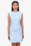 Christian Dior Baby Blue Cotton/Silk Sleeveless Flared Mini Dress Size 4