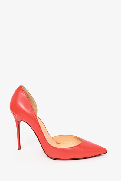 Christian Louboutin Coral Leather D'Orsay Pumps Size 36.5 – Mine