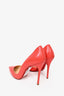 Christian Louboutin Coral Leather D'Orsay Pumps Size 36.5