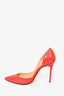 Christian Louboutin Coral Leather D'Orsay Pumps Size 36.5