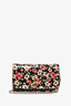 Dolce & Gabbana Floral Patent Leather Flap Chain Shoulder Bag