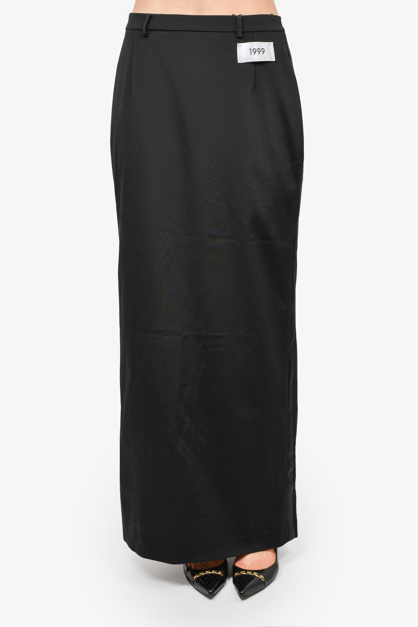 Dolce & Gabbana Black '1999' Maxi Skirt sz 46 w/ Tags