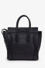 Celine Black Leather Micro Luggage Tote