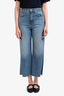 Veronica Beard Taylor Cropped High Rise Wide Leg Jeans Size 27