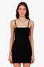 Sandro Black Knitted Mini Slip Dress Size 40