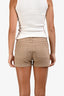 Frame Taupe Cotton Chino Mini Shorts Size 25