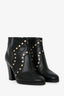 Celine Black Leather Studded 'Rodeo' Ankle Boots Size 36.5