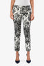 Stella McCartney Grey/White Denim Floral Skinny Jeans Size 26