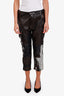 Acne Studios Black Goat Leather Straight Leg Pants Size 38