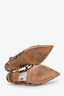 Valentino Cheetah Printed Rockstud Wrap Ankle Heels Size 37.5