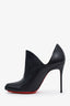 Christian Louboutin Black Leather Cut Out Ankle Boots Size 36