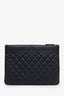 Pre-loved Chanel™ 2016 Black Lambskin Mademoiselle Leather Clutch Bag