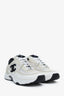 Pre-loved Chanel™ White Mesh Suede CC Logo Sneakers Size 36.5