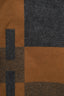 Écharpe Hermès en cachemire à franges orange/gris