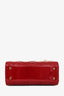 Christian Dior Cherry Red Patent Cannage Calfskin Mini Lady Dior Bag
