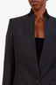 Stella McCartney Grey Wool Single Breasted Blazer Size 38