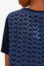 Akris Punto Blue Wool Embroidered T-Shirt Estimated Size S