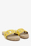 Hermès Yellow Leather Aloha Sandals Size 35