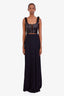 Miu Miu Black Pleated Maxi Length Skirt Size 40