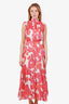 Zimmermann Pink Patterned Cotton Sleeveless Maxi Dress Size 0