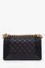 Pre-loved Chanel™ 2019 Black Quilted Lambskin Leather Boy Bag GHW