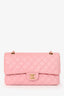 Pre-loved Chanel™ 2004 Rare Sakura Pink Caviar Medium Double Flap Shoulder Bag