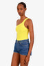 Isabel Marant Yellow 'Sage' One Shoulder Swimsuit Size 36