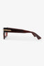 Bottega Veneta Red Bolt Rectangular Sunglasses