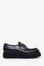 Prada Black Brushed Leather Loafer Size 9 Mens