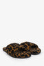 Tom Ford Brown Logo Leopard-print Harrison Slides Size 11 Mens