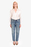 R13 Blue Straight Leg Mid Rise Jeans Size 25