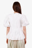 Rotate White Puff Sleeve Top Size 38