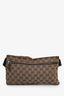 Gucci Brown Leather Canvas GG Supreme Belt Bag