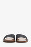 Bottega Veneta Black Leather Intrecciato Weave Slides Size 35.5