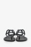 Hermès Black Rubber 'Egerie' Sandals Size 35