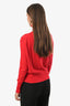 Gimaguas Red Knit Button Up Turtle Neck Cardigan Size XS