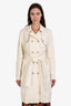 Ports Cream Belted Trench Coat Size 12